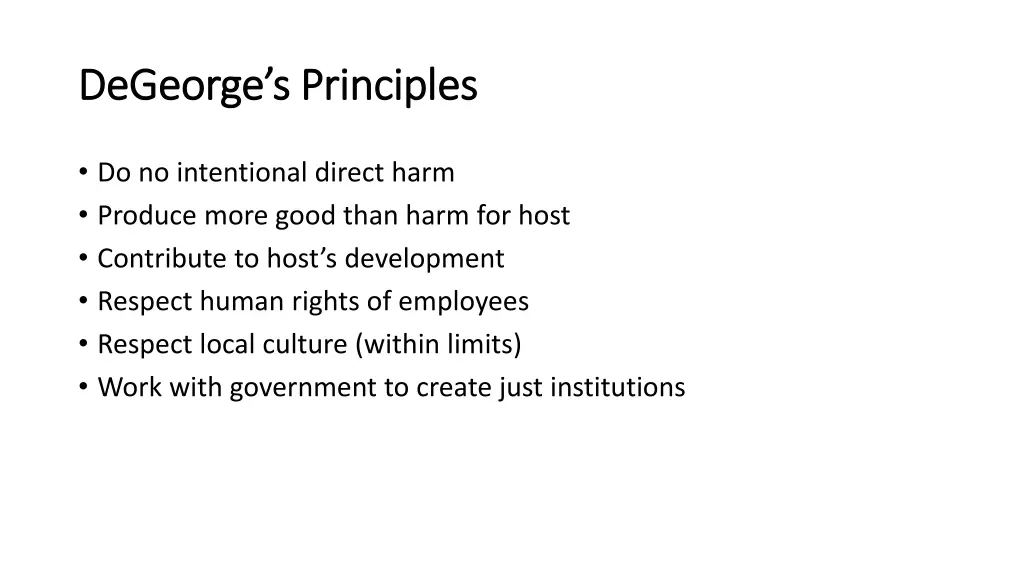 degeorge s degeorge s principles