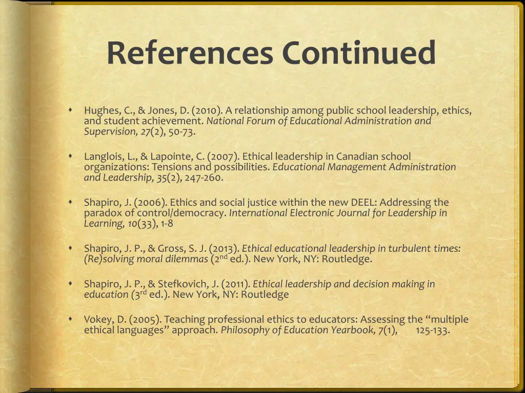 references continued