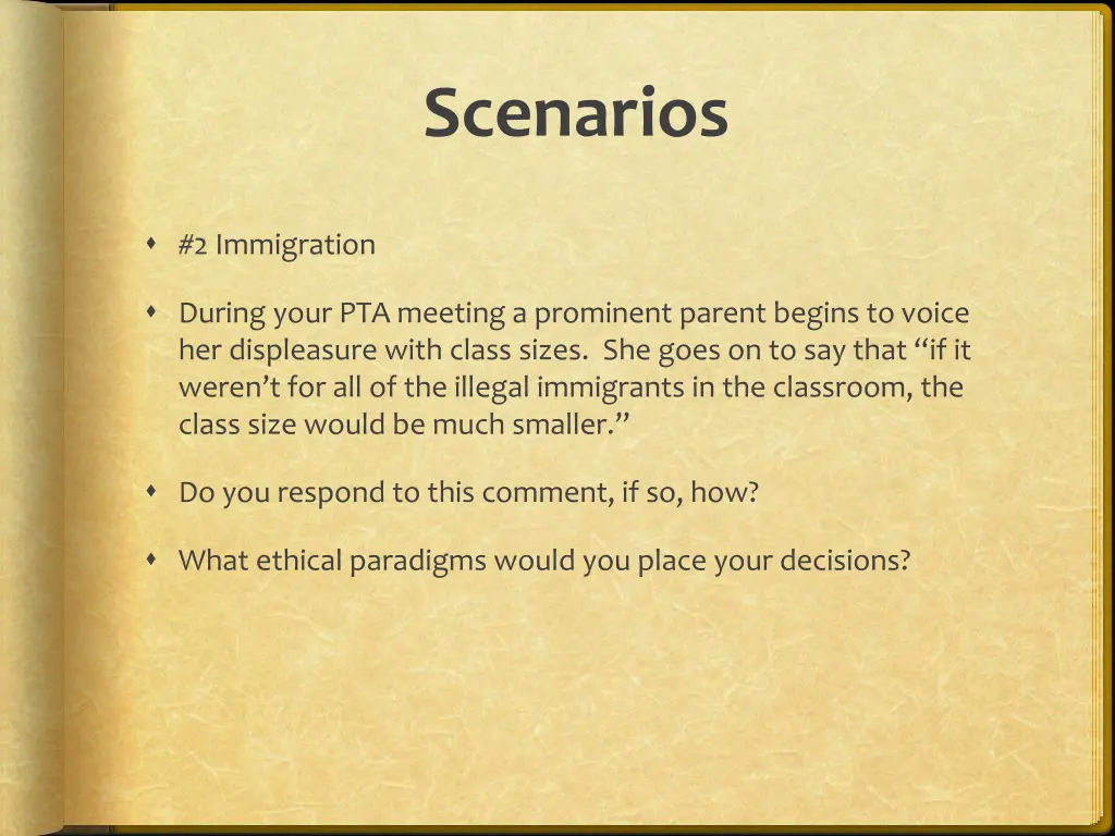 scenarios 1