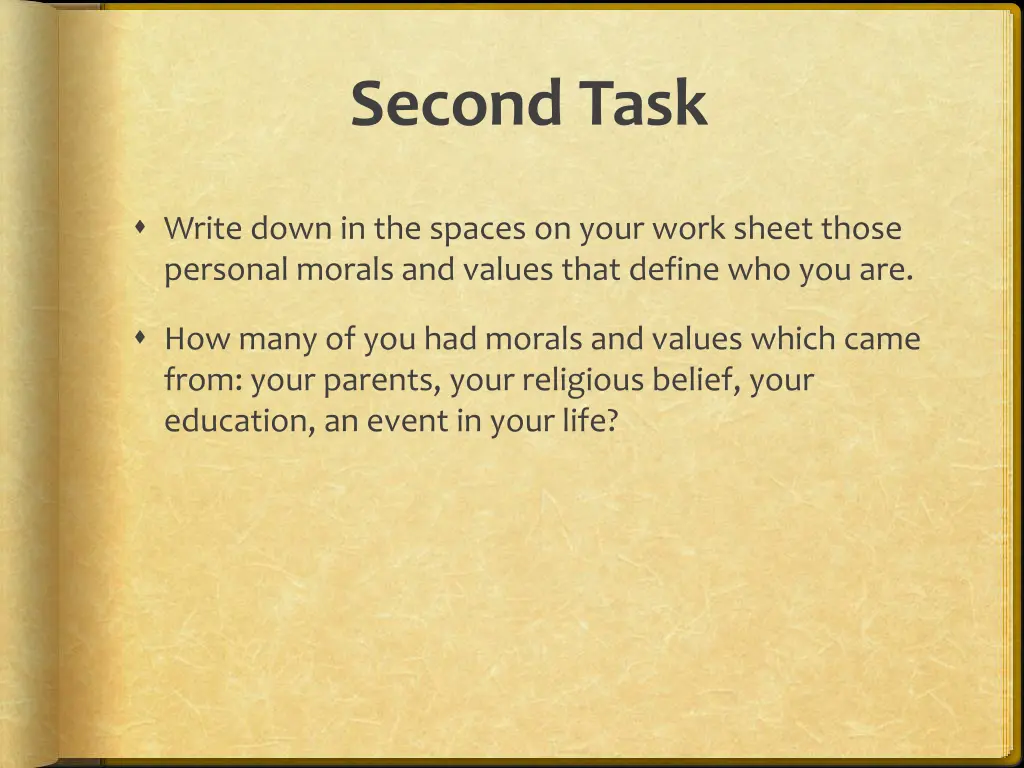 second task