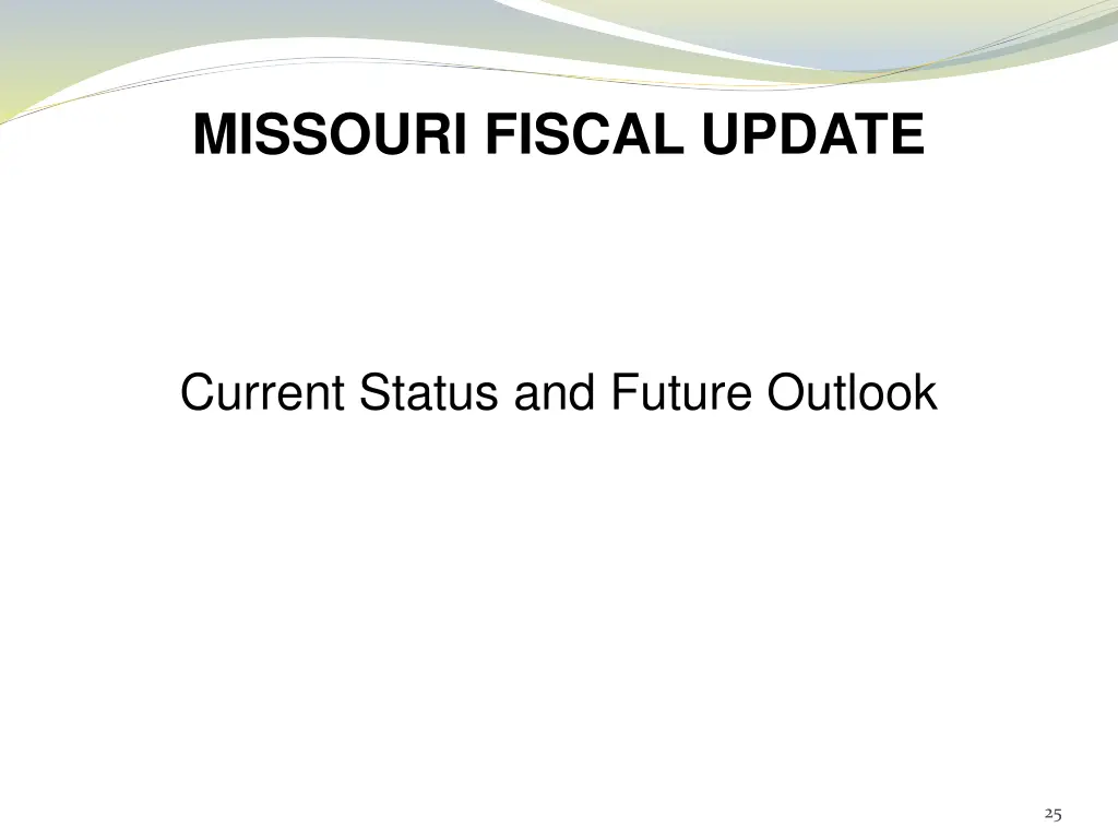 missouri fiscal update 2