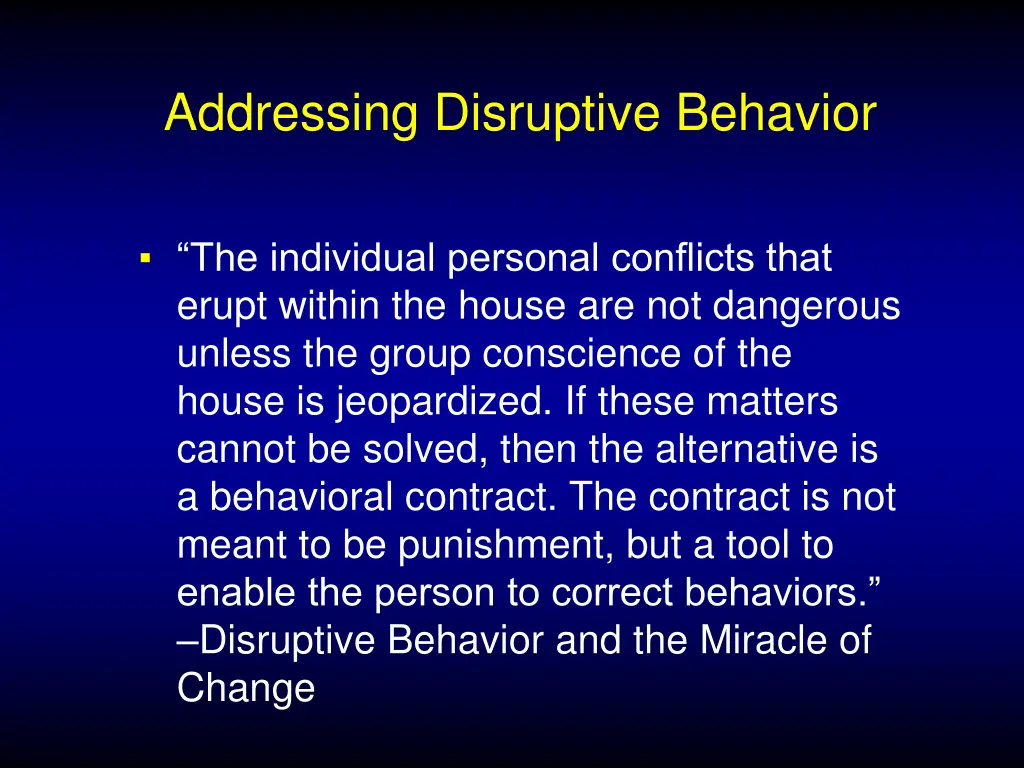 addressing disruptive behavior 1