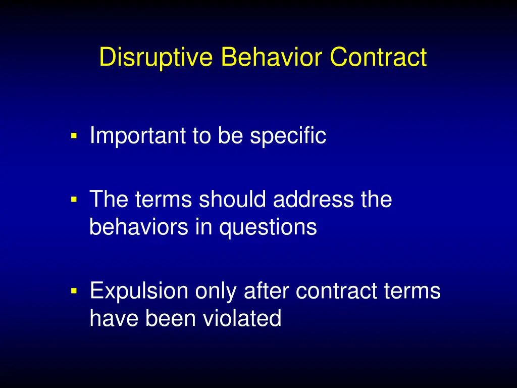 disruptive behavior contract 1