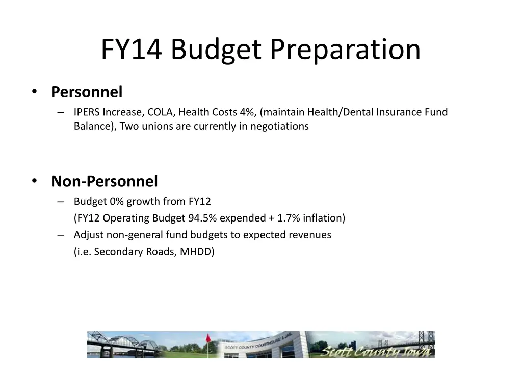 fy14 budget preparation