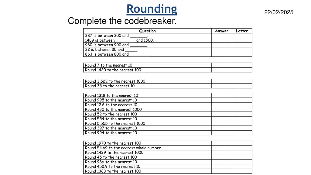rounding 12