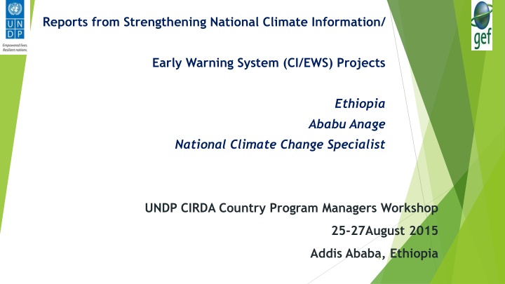 reports from strengthening national climate