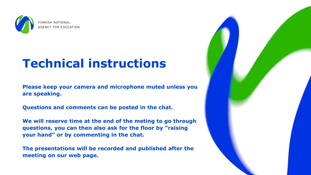 technical instructions