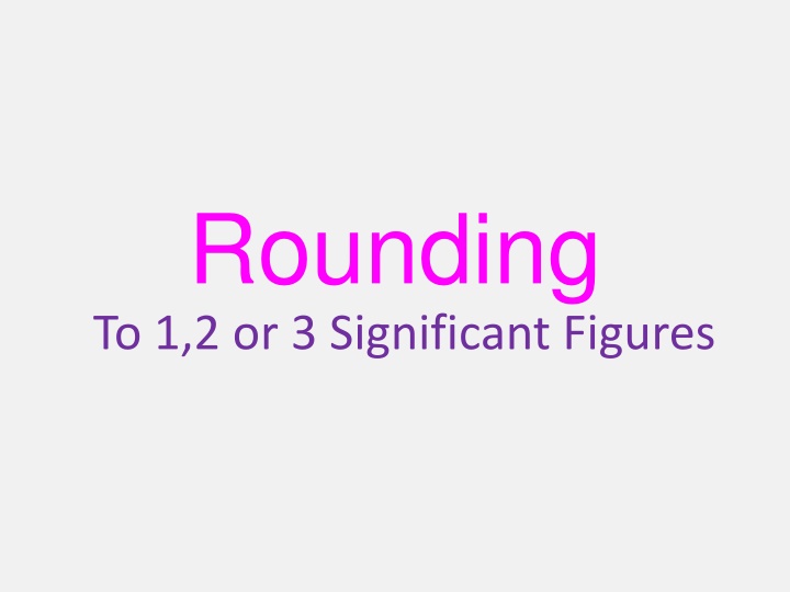 rounding to 1 2 or 3 significant figures