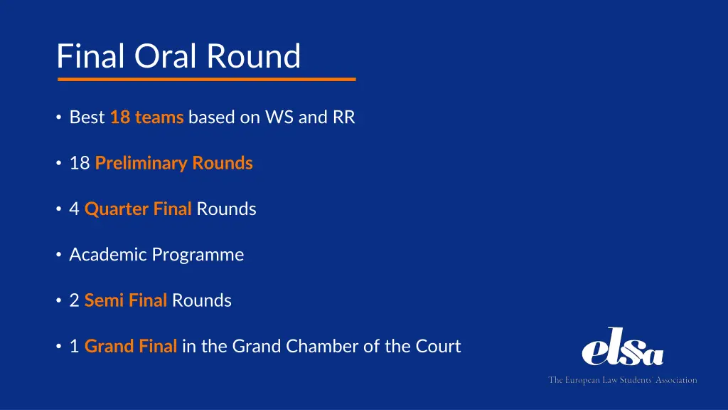 final oral round