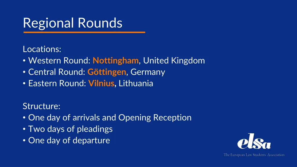 regional rounds