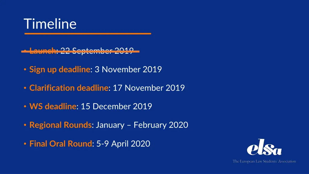 timeline