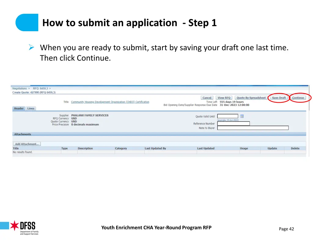 how to submit an application step 1