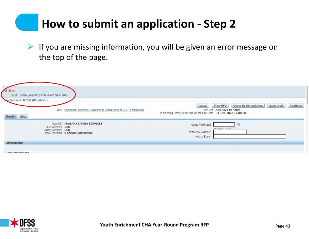 how to submit an application step 2