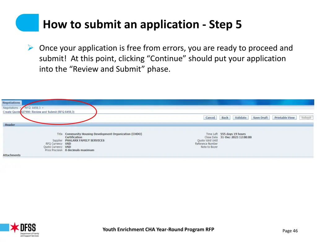how to submit an application step 5