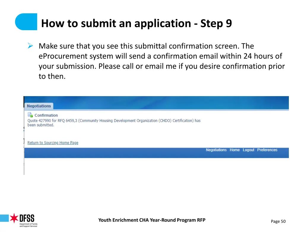 how to submit an application step 9