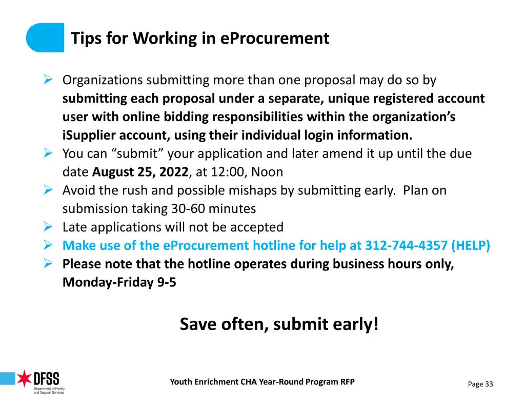 tips for working in eprocurement