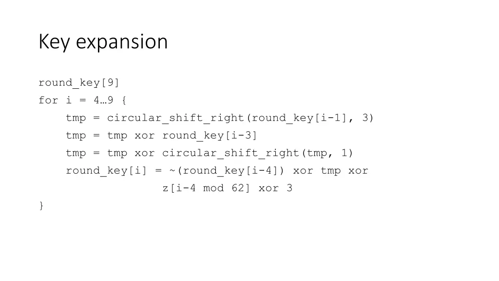 key expansion 1