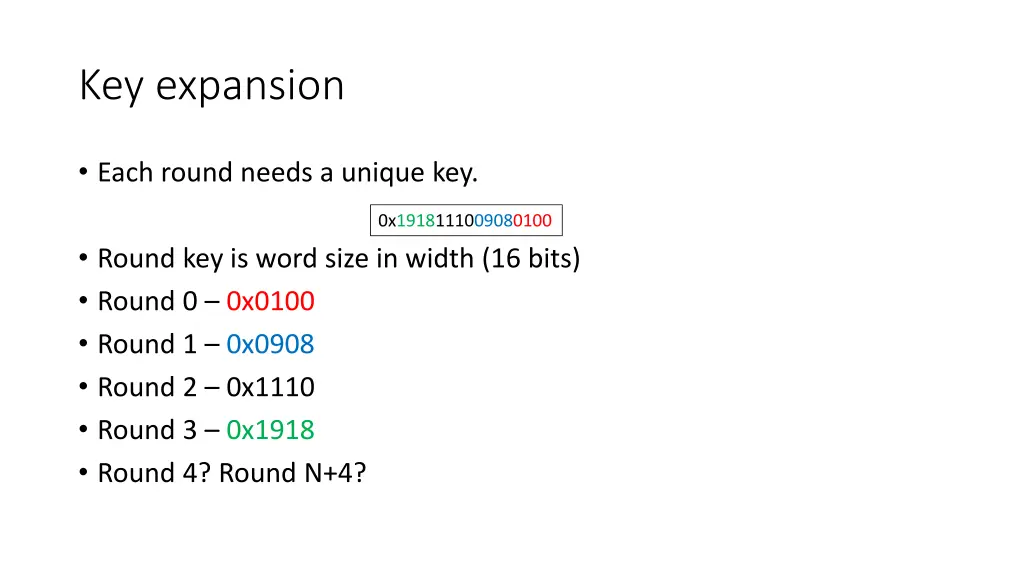 key expansion