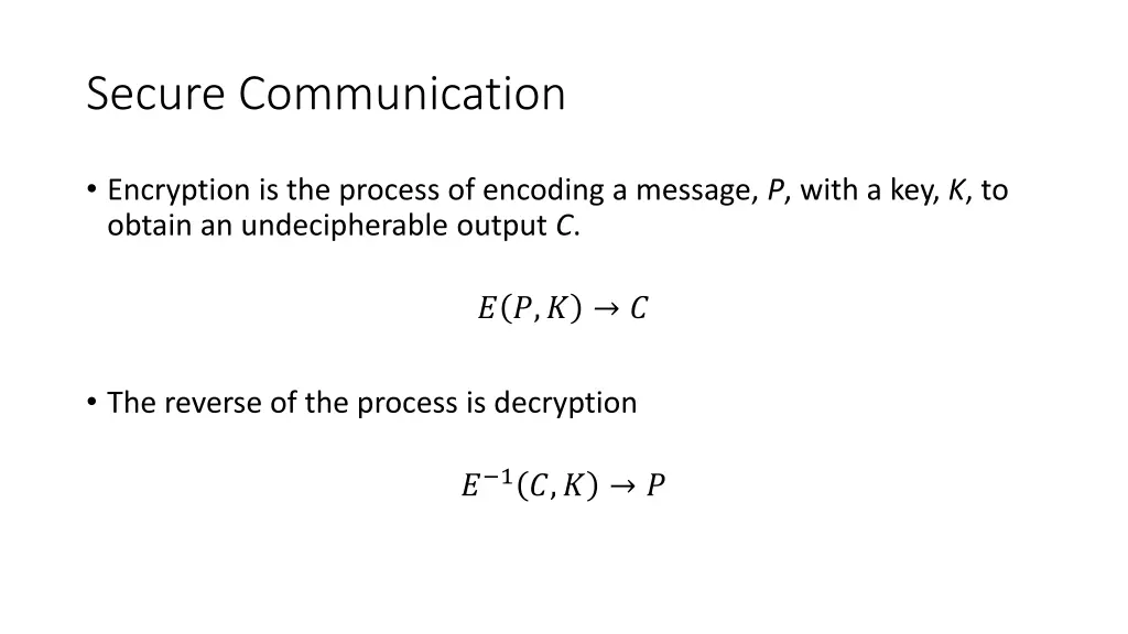 secure communication