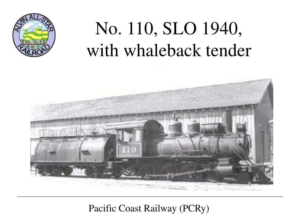 no 110 slo 1940 with whaleback tender