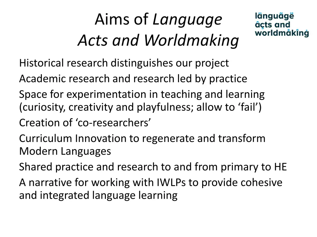 aims of language acts and worldmaking 1
