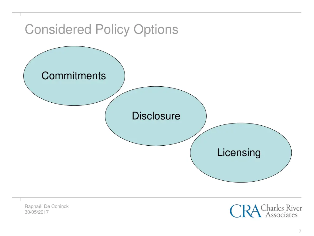 considered policy options