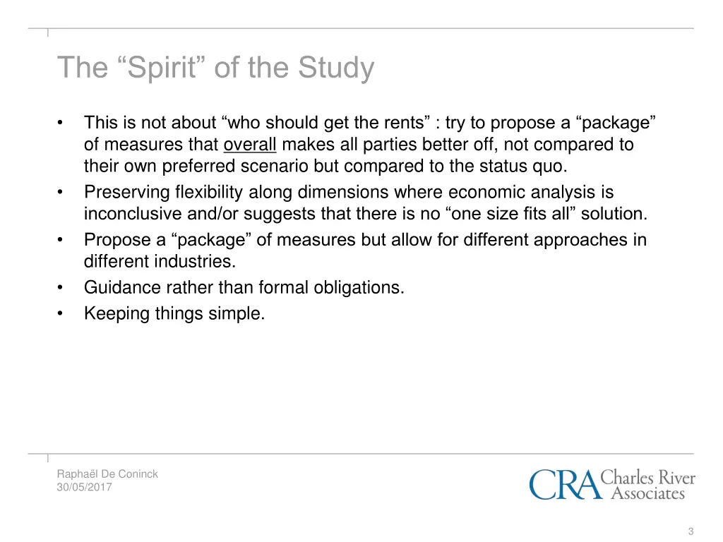 the spirit of the study