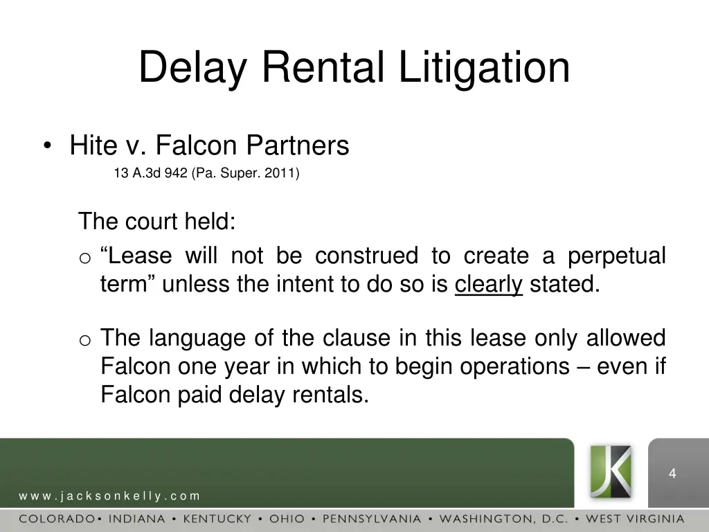 delay rental litigation 1