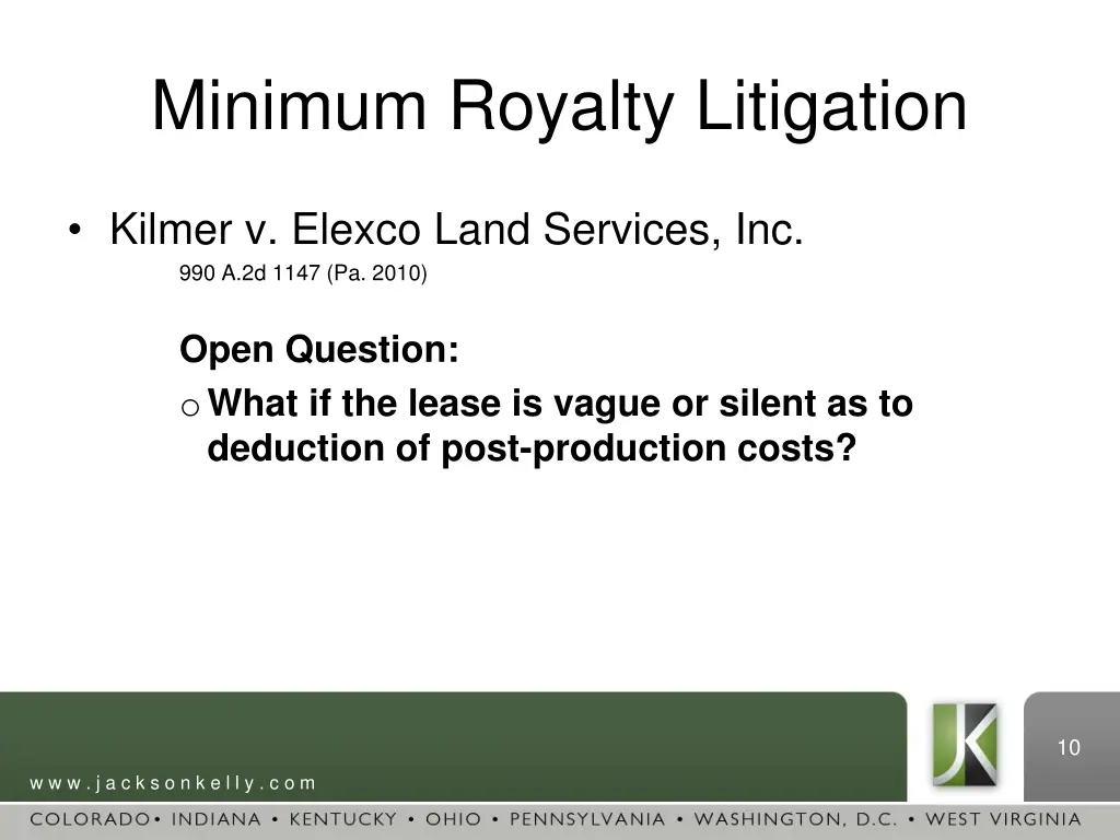minimum royalty litigation 1