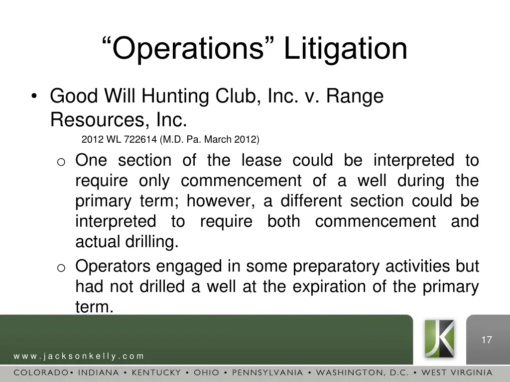 operations litigation 2