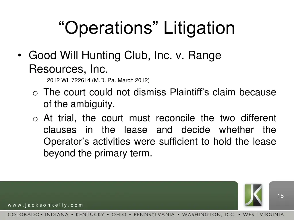 operations litigation 3