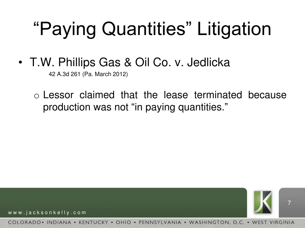 paying quantities litigation