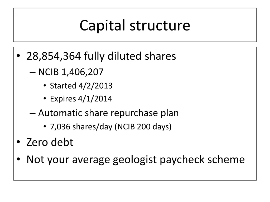 capital structure