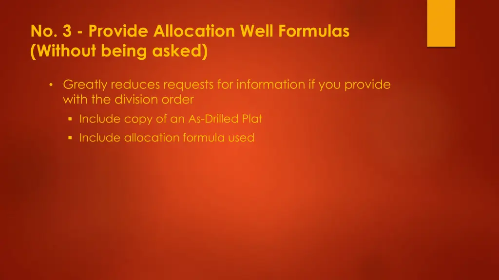 no 3 provide allocation well formulas without