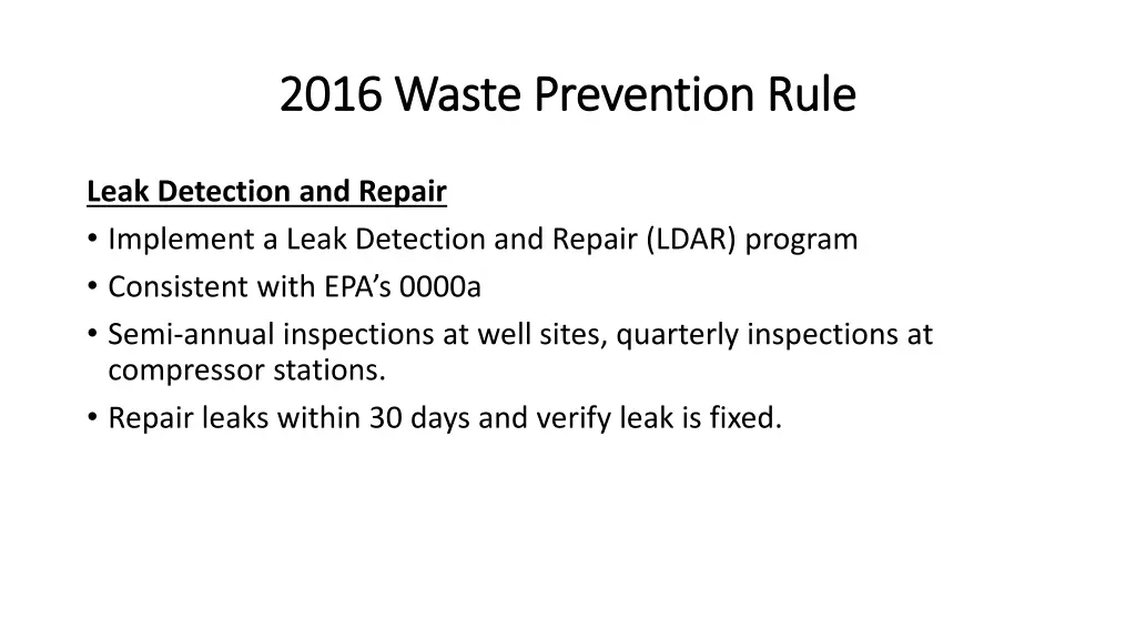 2016 waste prevention rule 2016 waste prevention 3