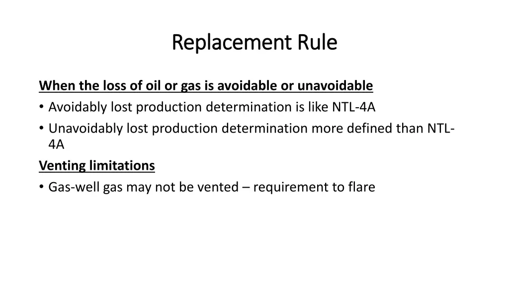 replacement rule replacement rule