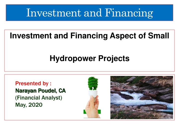 investment and financing