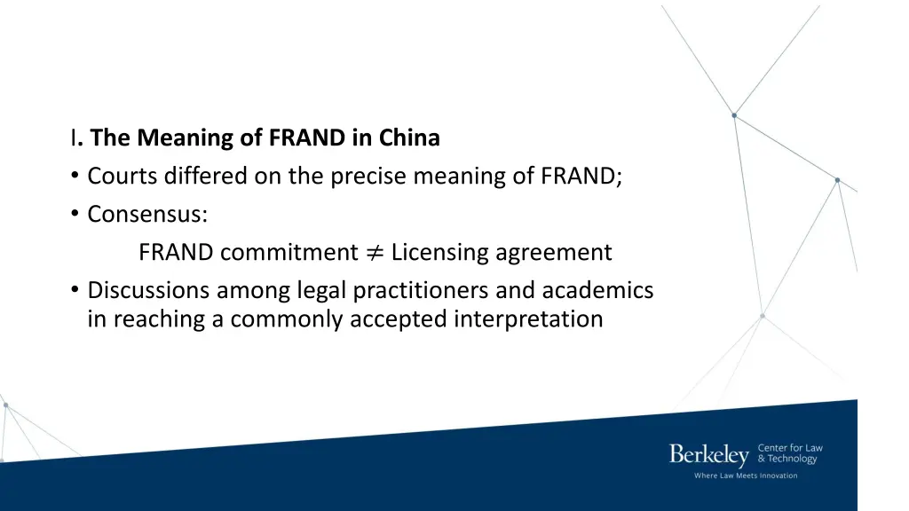 i the meaning of frand in china courts differed