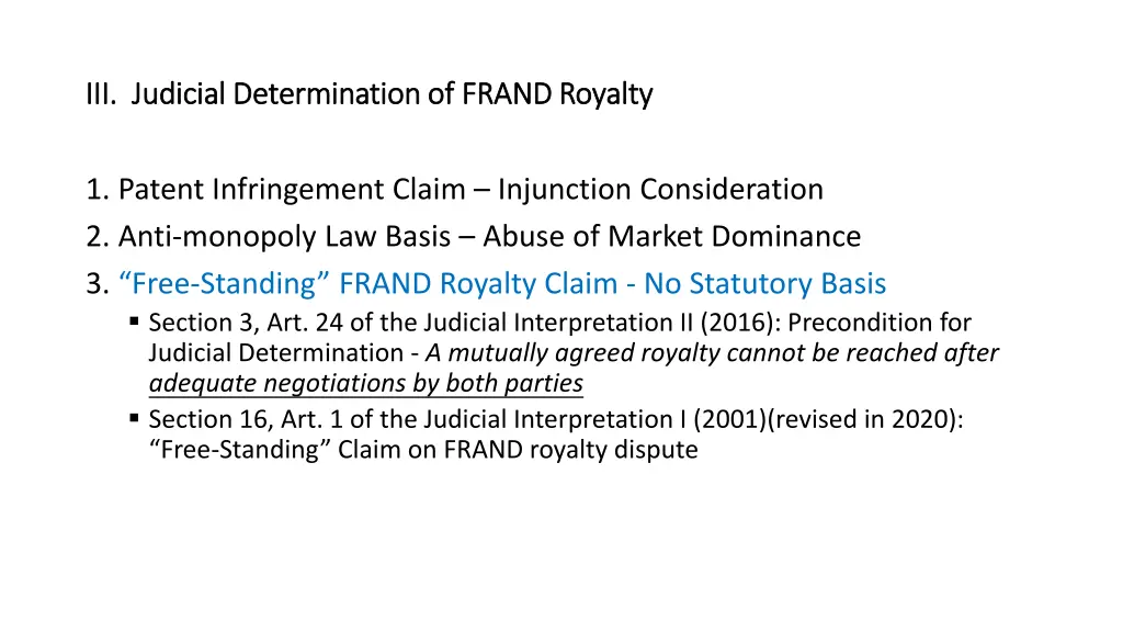 iii iii judicial judicial determination