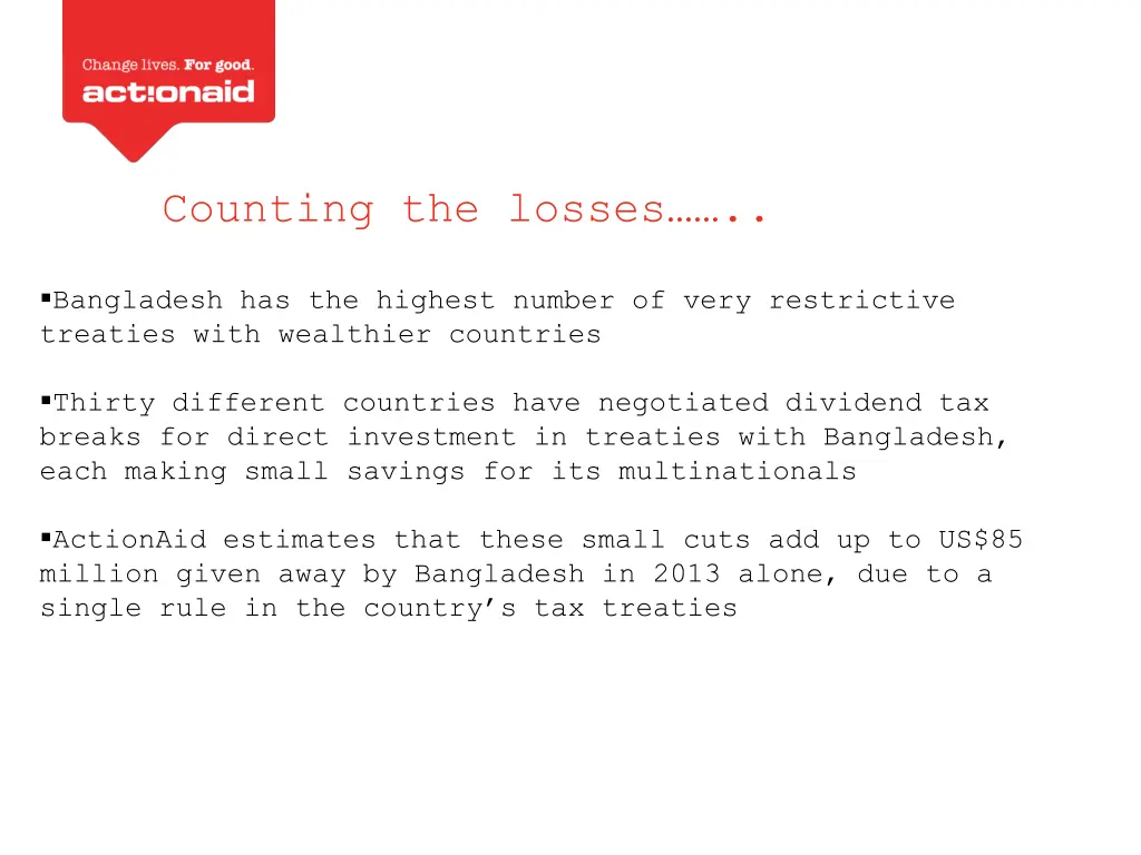 counting the losses