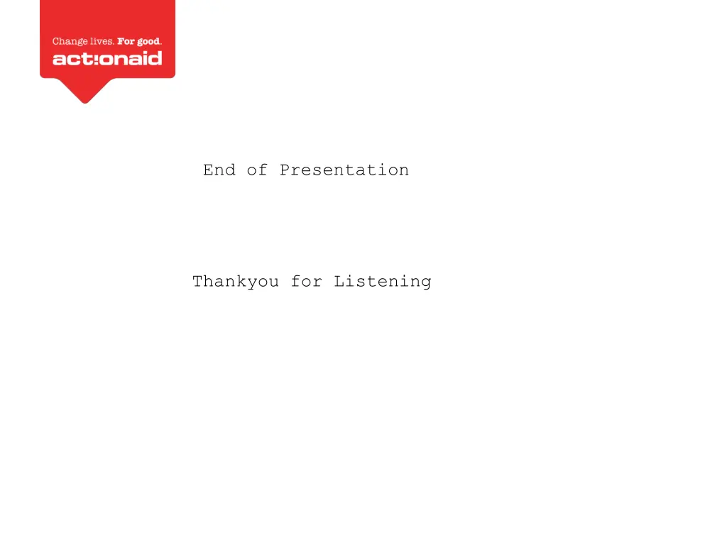 end of presentation