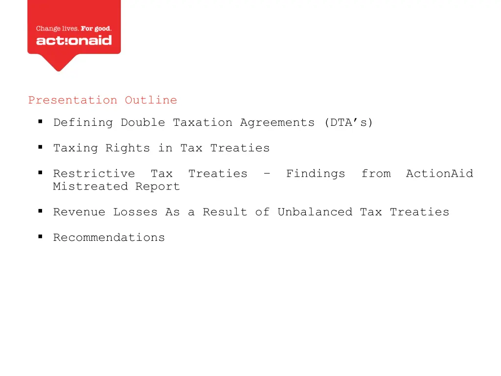 presentation outline