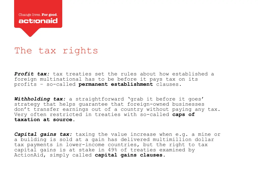 the tax rights