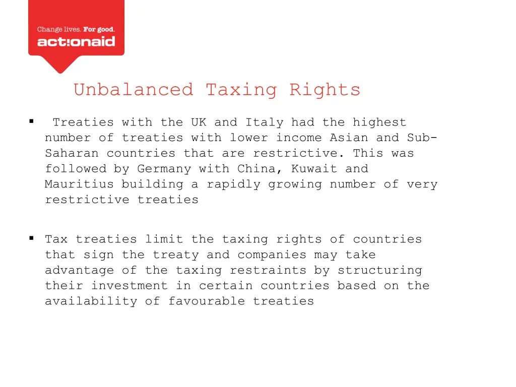 unbalanced taxing rights