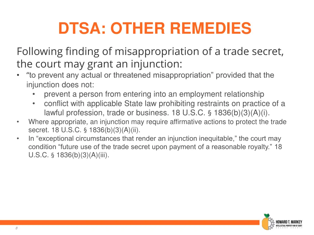 dtsa other remedies