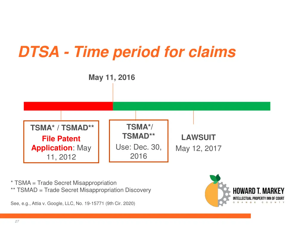 dtsa time period for claims 3