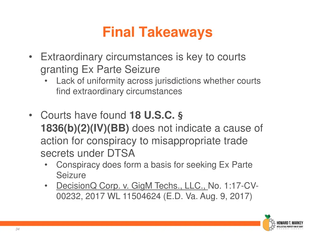final takeaways
