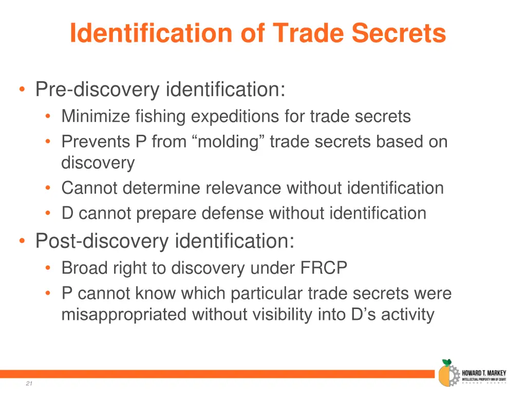 identification of trade secrets 1