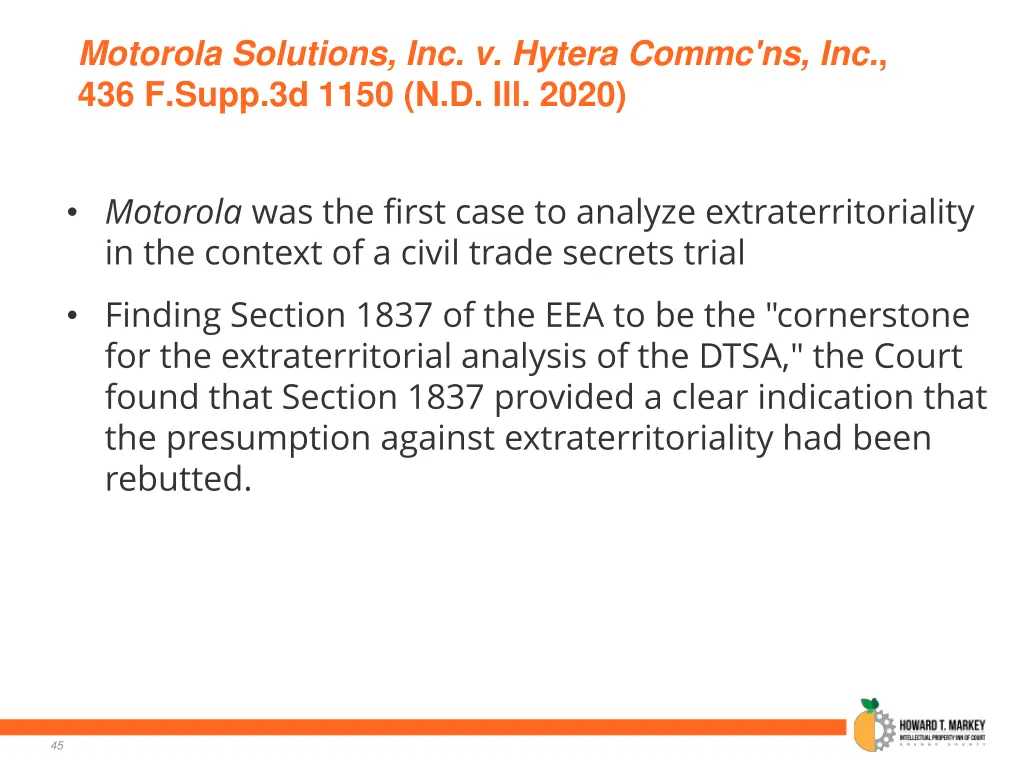 motorola solutions inc v hytera commc