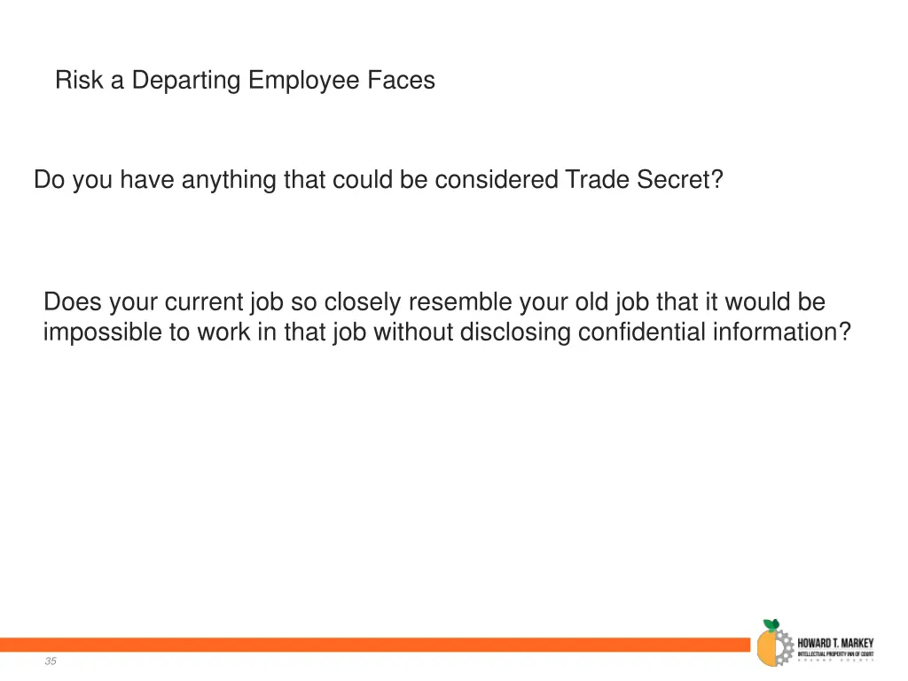 risk a departing employee faces